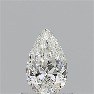Picture of Natural Diamond 0.51 Carats, Pear with  Cut, H Color, IF Clarity and Certified by GIA