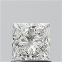 Natural Diamond 1.00 Carats, Princess with  Cut, H Color, SI1 Clarity and Certified by GIA