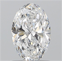 Natural Diamond 1.00 Carats, Oval with  Cut, D Color, SI1 Clarity and Certified by GIA