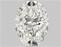 Natural Diamond 0.54 Carats, Oval with  Cut, H Color, VVS2 Clarity and Certified by GIA
