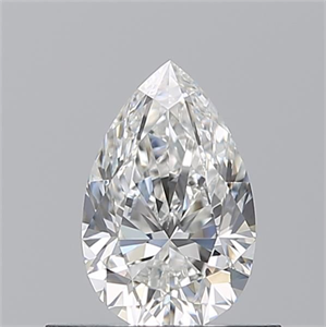 Picture of Natural Diamond 0.53 Carats, Pear with  Cut, G Color, VVS2 Clarity and Certified by GIA