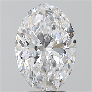 Picture of Natural Diamond 3.06 Carats, Oval with  Cut, D Color, SI1 Clarity and Certified by GIA