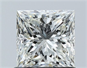Natural Diamond 1.02 Carats, Princess with  Cut, H Color, VS1 Clarity and Certified by IGI