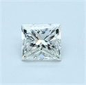 Natural Diamond 0.70 Carats, Princess with  Cut, H Color, VVS2 Clarity and Certified by IGI