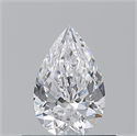 Natural Diamond 0.53 Carats, Pear with  Cut, D Color, VS2 Clarity and Certified by GIA