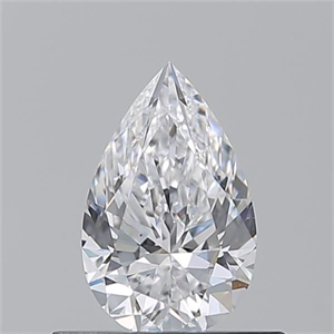 Picture of Natural Diamond 0.53 Carats, Pear with  Cut, D Color, VS2 Clarity and Certified by GIA