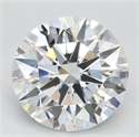 Lab Grown Diamond 2.84 Carats, Round with Excellent Cut, D Color, VVS1 Clarity and Certified by GIA