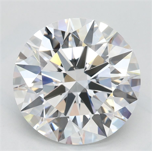 Picture of Lab Grown Diamond 2.84 Carats, Round with Excellent Cut, D Color, VVS1 Clarity and Certified by GIA