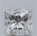 Natural Diamond 1.50 Carats, Princess with  Cut, F Color, VS1 Clarity and Certified by GIA