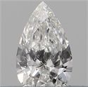 Natural Diamond 0.15 Carats, Pear with  Cut, E Color, SI2 Clarity and Certified by IGI