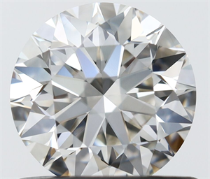 Picture of Natural Diamond 0.72 Carats, Round with Excellent Cut, H Color, VVS2 Clarity and Certified by IGI
