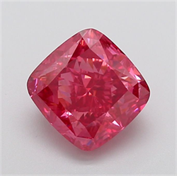 Picture of Lab Grown Diamond 4.09 Carats, CUSHION MODIFIED with  Cut, Fancy Vivid Pink Color, VS1 Clarity and Certified by IGI