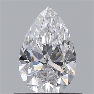 Picture of Natural Diamond 0.55 Carats, Pear with  Cut, D Color, VS2 Clarity and Certified by GIA