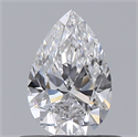 Natural Diamond 0.55 Carats, Pear with  Cut, D Color, VS2 Clarity and Certified by GIA