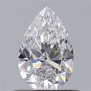 Picture of Natural Diamond 0.55 Carats, Pear with  Cut, D Color, VS2 Clarity and Certified by GIA
