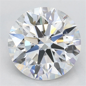 Picture of Lab Grown Diamond 2.57 Carats, Round with Excellent Cut, D Color, VVS1 Clarity and Certified by GIA