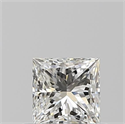 Natural Diamond 0.56 Carats, Princess with  Cut, I Color, VVS1 Clarity and Certified by GIA