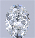 Natural Diamond 0.50 Carats, Oval with  Cut, F Color, VS2 Clarity and Certified by GIA