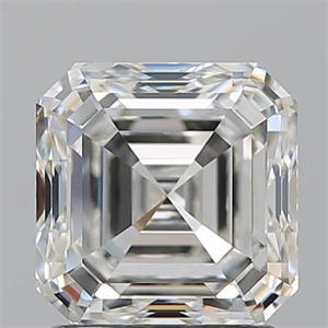 Foto Diamante Natural 1.90 quilates, Asscher , Color I, claridad VVS2 y certificado GIA de