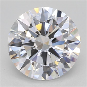 Picture of Lab Grown Diamond 2.05 Carats, Round with Excellent Cut, D Color, FL Clarity and Certified by GIA