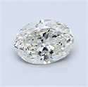 Natural Diamond 0.90 Carats, Oval with  Cut, I Color, SI2 Clarity and Certified by GIA