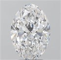 Natural Diamond 3.50 Carats, Oval with  Cut, D Color, VS2 Clarity and Certified by GIA