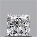 Natural Diamond 0.60 Carats, Princess with  Cut, D Color, SI1 Clarity and Certified by GIA