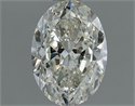 Natural Diamond 1.00 Carats, Oval with  Cut, I Color, SI1 Clarity and Certified by IGI