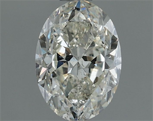 Picture of Natural Diamond 1.00 Carats, Oval with  Cut, I Color, SI1 Clarity and Certified by IGI