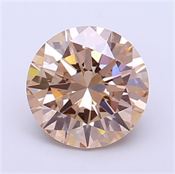 Picture of Lab Grown Diamond 2.23 Carats, Round with Excellent Cut, Fancy Light Brown Color, VVS2 Clarity and Certified by IGI