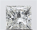 Natural Diamond 0.70 Carats, Princess with  Cut, H Color, VVS2 Clarity and Certified by IGI