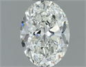 Natural Diamond 0.70 Carats, Oval with  Cut, I Color, VVS2 Clarity and Certified by IGI