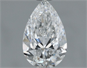 Diamante Natural 0.73 quilates, De pera , Color E, claridad VVS2 y certificado GIA