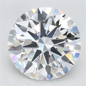 Picture of Lab Grown Diamond 3.45 Carats, Round with Excellent Cut, E Color, VVS1 Clarity and Certified by GIA