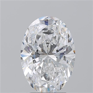 Foto Diamante Natural 3.51 quilates, Ovalado , Color E, claridad SI2 y certificado GIA de