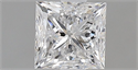 Natural Diamond 1.00 Carats, Princess with  Cut, E Color, SI1 Clarity and Certified by GIA