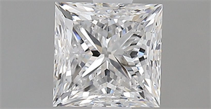 Picture of Natural Diamond 1.00 Carats, Princess with  Cut, E Color, SI1 Clarity and Certified by GIA