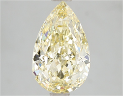 Picture of Lab Grown Diamond 3.10 Carats, Pear with  Cut, Fancy Intense Yellow Color, VS1 Clarity and Certified by IGI