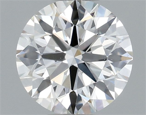 Picture of Natural Diamond 0.54 Carats, Round with Excellent Cut, K Color, VS1 Clarity and Certified by GIA
