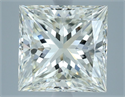 Natural Diamond 3.98 Carats, Princess with  Cut, I Color, VVS1 Clarity and Certified by IGI