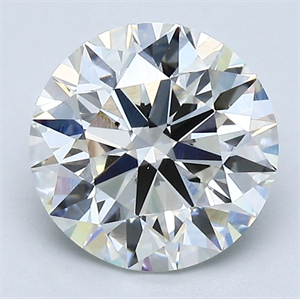 Picture of Natural Diamond 2.20 Carats, Round with Excellent Cut, H Color, VVS2 Clarity and Certified by GIA