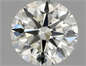 Natural Diamond 0.90 Carats, Round with Excellent Cut, K Color, VVS1 Clarity and Certified by GIA