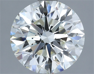 Picture of Natural Diamond 3.51 Carats, Round with Excellent Cut, J Color, SI1 Clarity and Certified by IGI