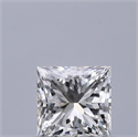 Natural Diamond 0.41 Carats, Princess with  Cut, F Color, IF Clarity and Certified by GIA