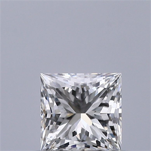Picture of Natural Diamond 0.41 Carats, Princess with  Cut, F Color, IF Clarity and Certified by GIA