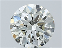 Natural Diamond 1.08 Carats, Round with Excellent Cut, J Color, VS2 Clarity and Certified by IGI