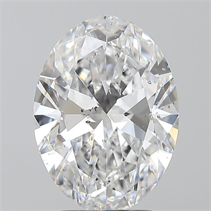 Picture of Natural Diamond 3.01 Carats, Oval with  Cut, D Color, SI2 Clarity and Certified by GIA
