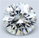 Natural Diamond 4.03 Carats, Round with Excellent Cut, G Color, VS1 Clarity and Certified by GIA