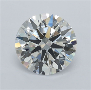 Picture of Lab Grown Diamond 1.06 Carats, Round with Ideal Cut, D Color, VVS1 Clarity and Certified by IGI