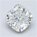 Natural Diamond 1.81 Carats, Cushion with  Cut, H Color, VS2 Clarity and Certified by GIA